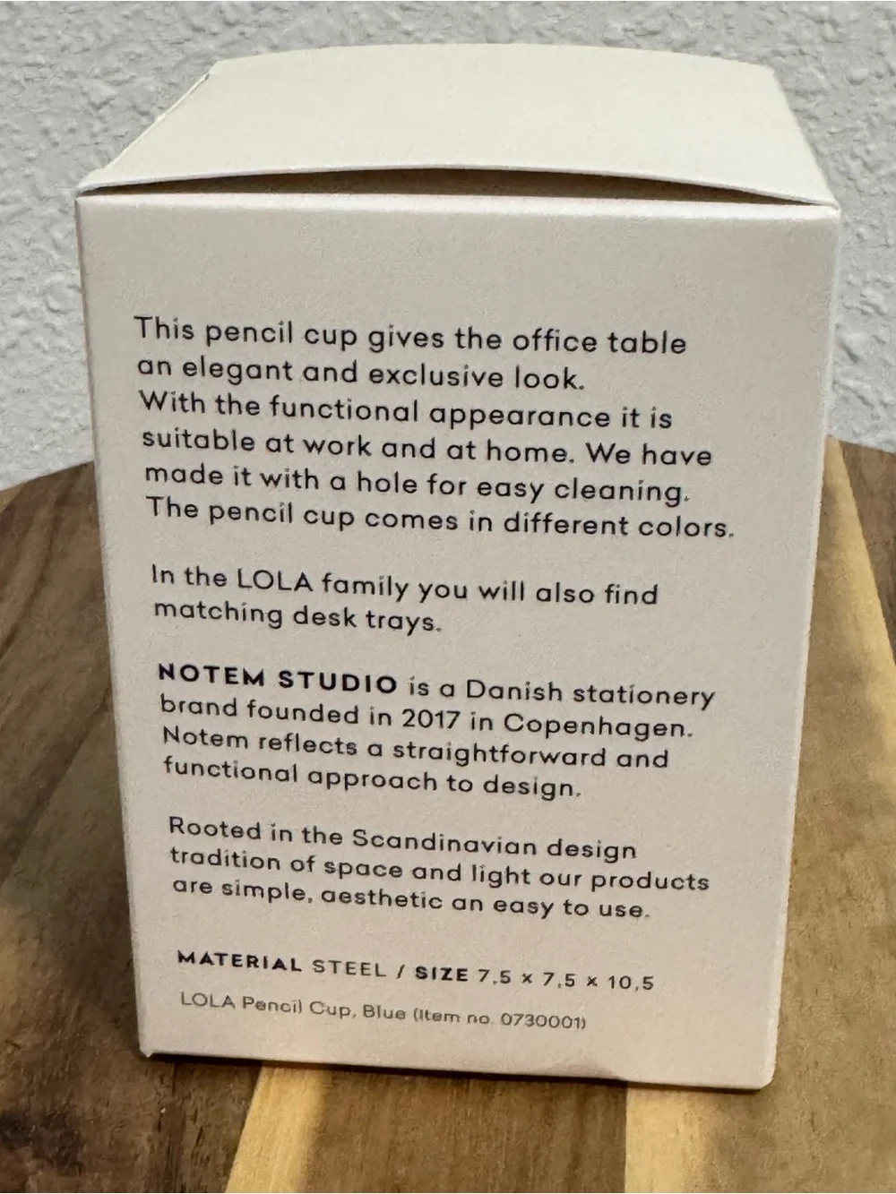 NWT NOTEM Studio Lola Blue Steel Pencil Cup Desk Organizer Anthropologie